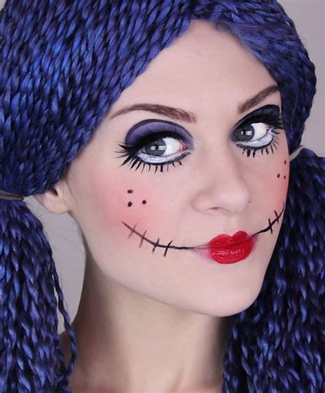 Black magic doll halloween makeup